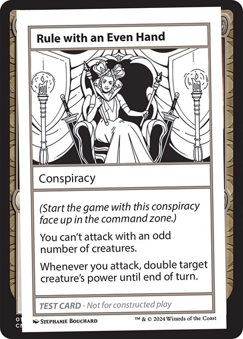 Rule with an Even Hand highlighted card art