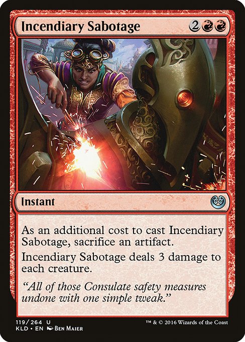 Incendiary Sabotage highlighted card art
