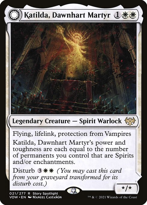 Katilda, Dawnhart Martyr // Katilda's Rising Dawn from Innistrad: Crimson Vow