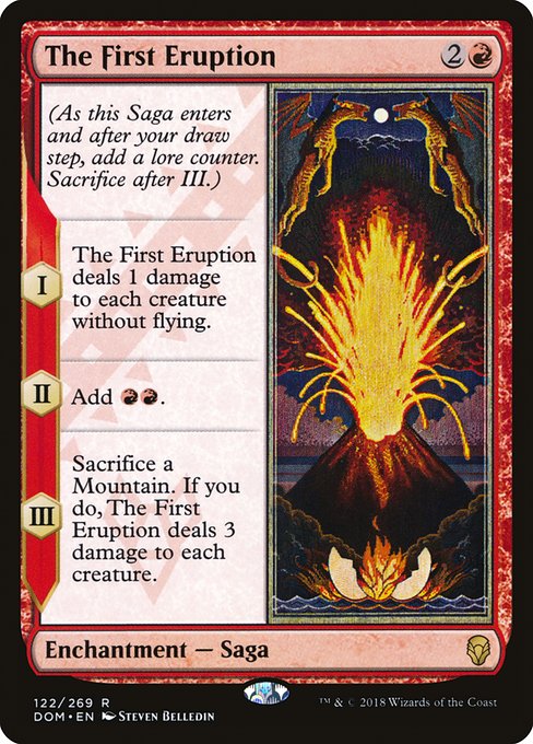 The First Eruption highlighted card art