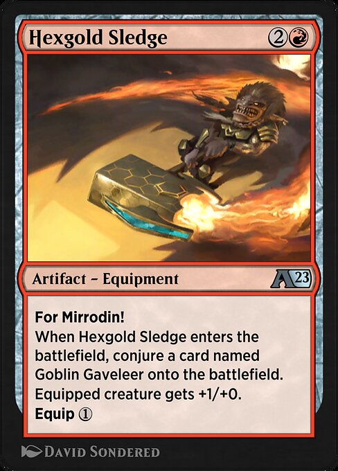 Hexgold Sledge highlighted card art