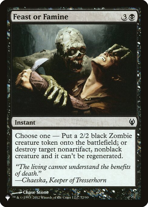 Feast or Famine highlighted card art
