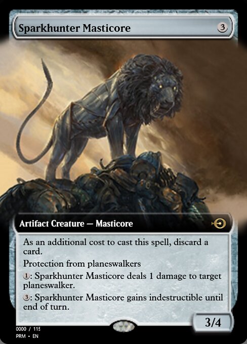 Sparkhunter Masticore highlighted card art