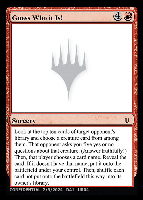 Guess Who it Is! highlighted card art