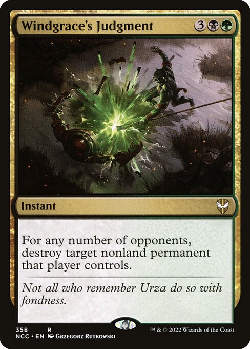 Windgrace's Judgment from New Capenna Commander