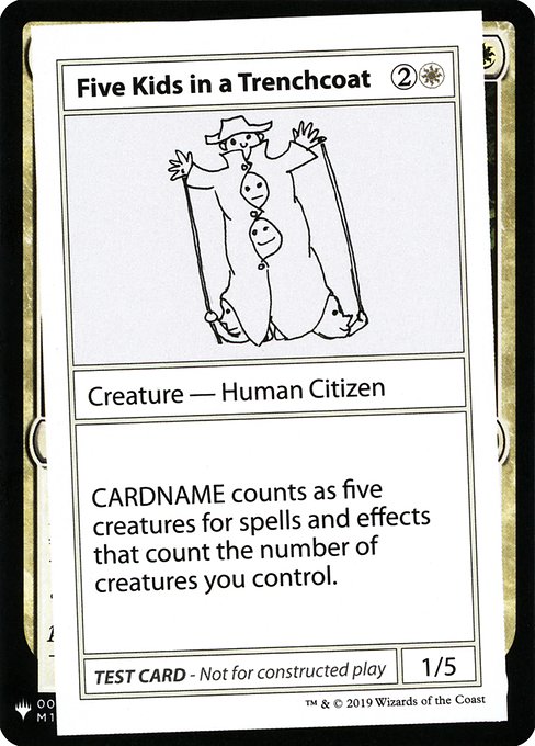 Five Kids in a Trenchcoat from Mystery Booster Playtest Cards 2019