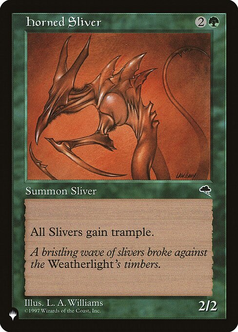 Horned Sliver highlighted card art