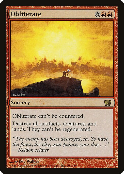 Obliterate from Eighth Edition