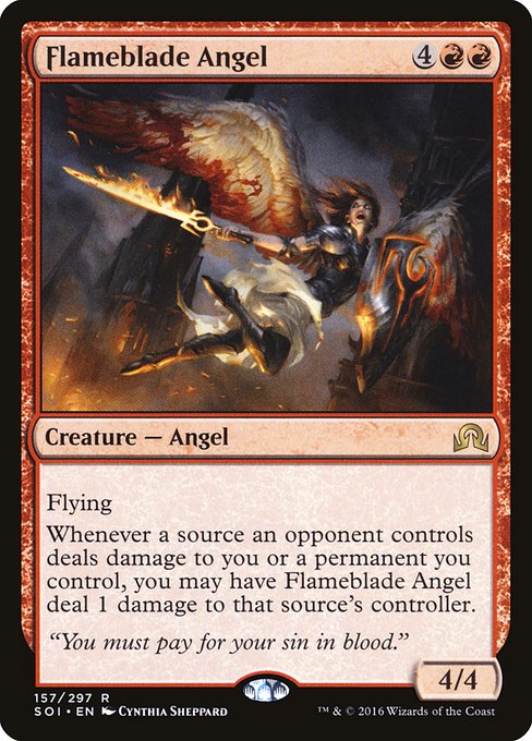 Flameblade Angel from Shadows over Innistrad