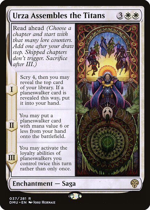 Urza Assembles the Titans highlighted card art
