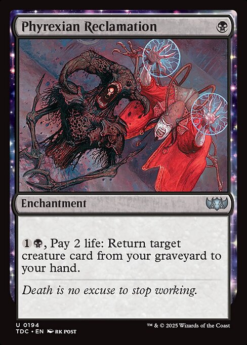 Phyrexian Reclamation highlighted card art