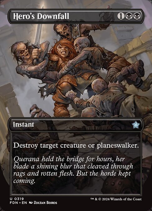 Hero's Downfall highlighted card art
