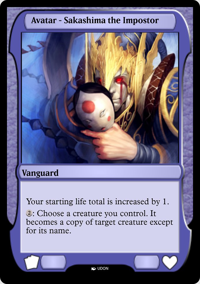 Sakashima the Impostor Avatar highlighted card art