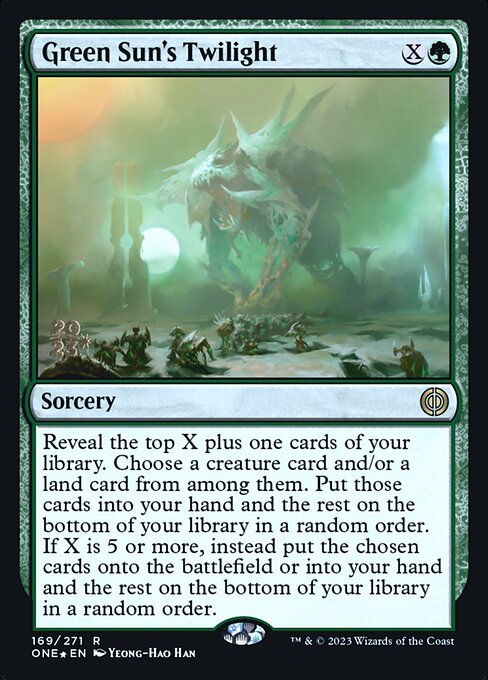 Green Sun's Twilight from Phyrexia: All Will Be One Promos
