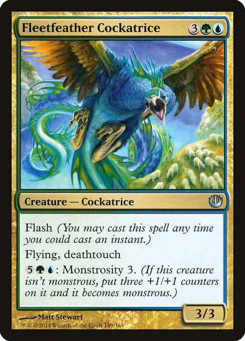Fleetfeather Cockatrice highlighted card art