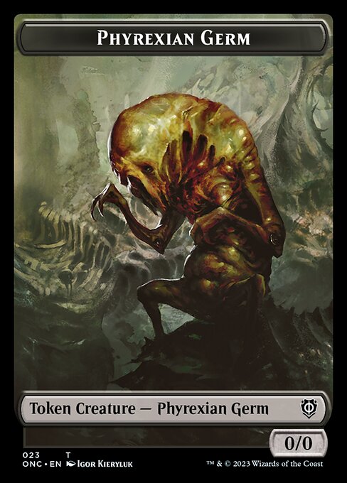 Phyrexian Germ from Phyrexia: All Will Be One Commander Tokens