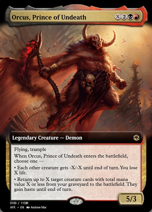 Orcus, Prince of Undeath highlighted card art