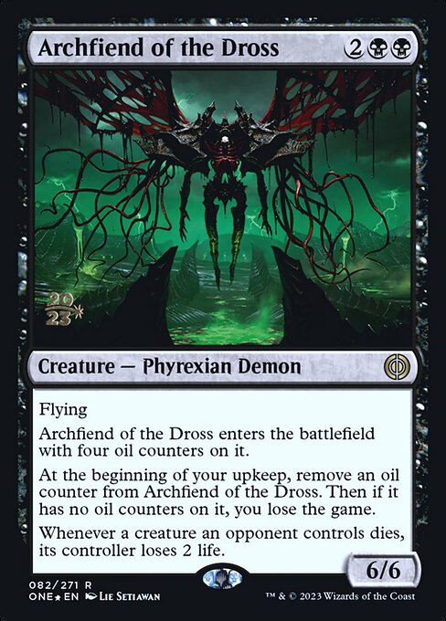 Archfiend of the Dross from Phyrexia: All Will Be One Promos
