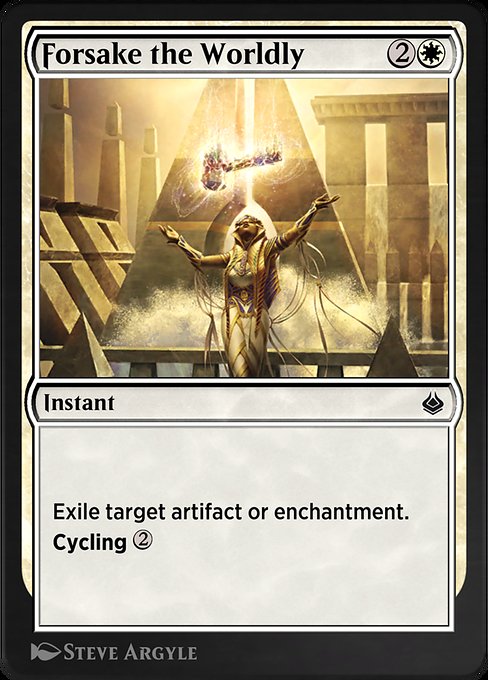 Forsake the Worldly highlighted card art