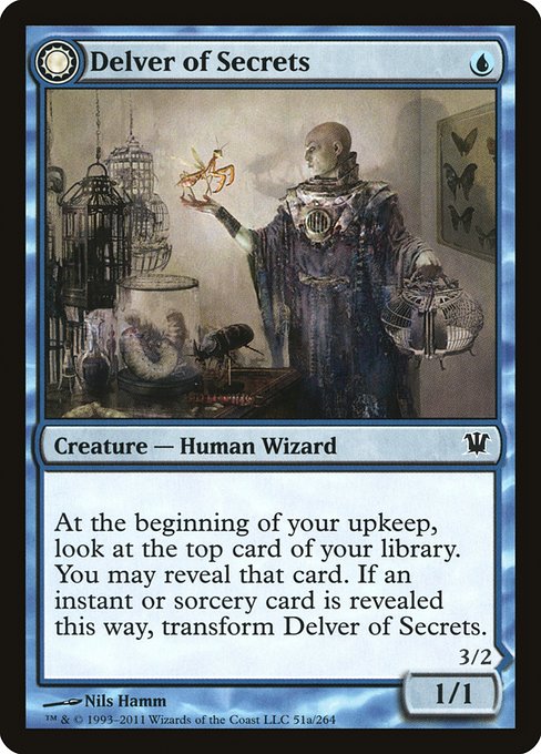 Delver of Secrets // Insectile Aberration from Innistrad