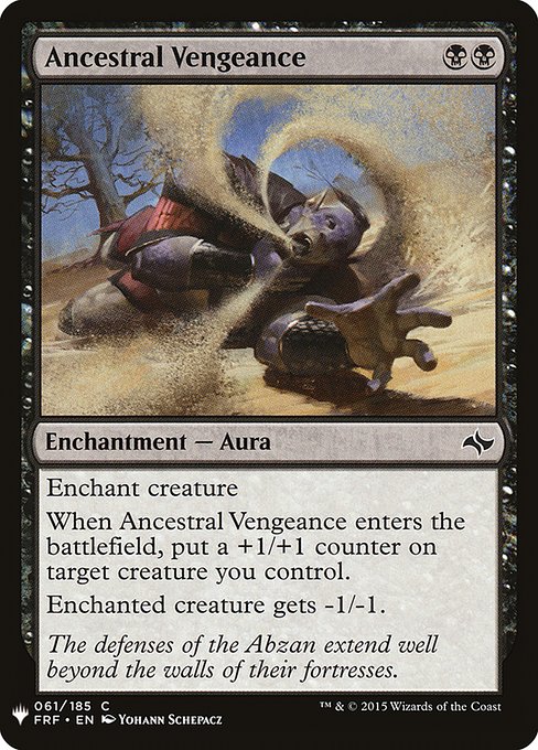 Ancestral Vengeance highlighted card art