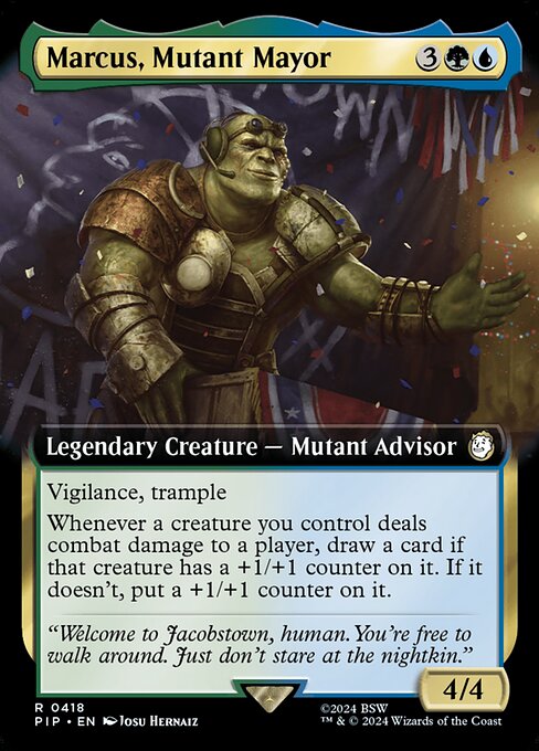 Marcus, Mutant Mayor highlighted card art