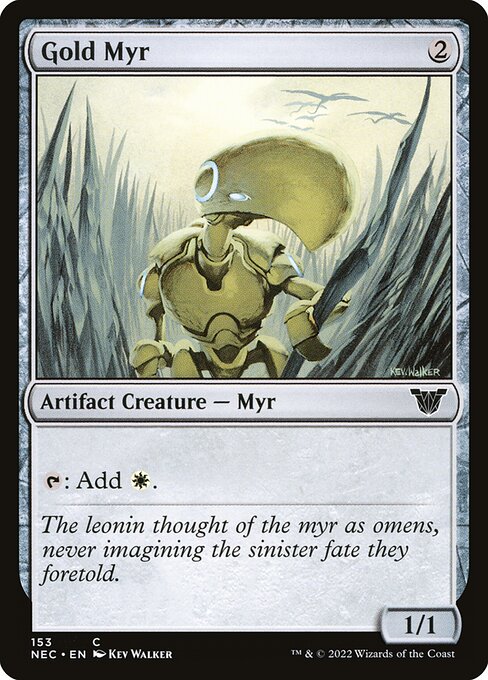 Gold Myr highlighted card art