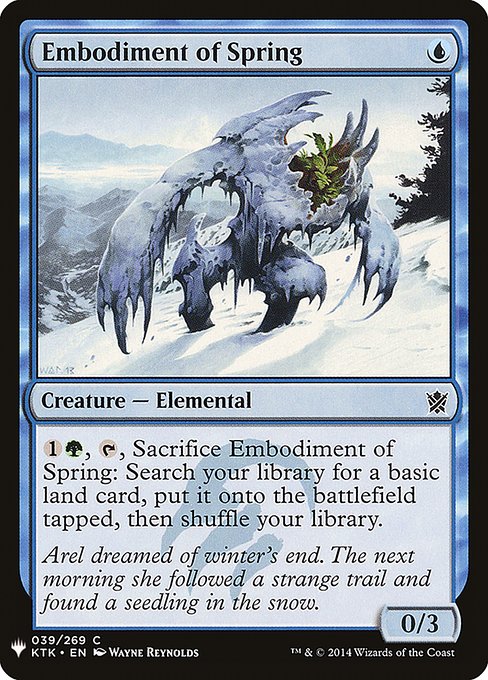 Embodiment of Spring highlighted card art