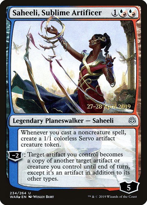 Saheeli, Sublime Artificer from War of the Spark Promos