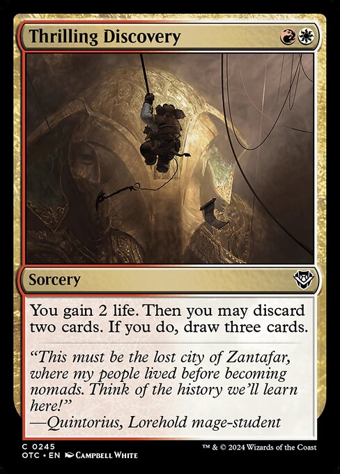 Thrilling Discovery highlighted card art