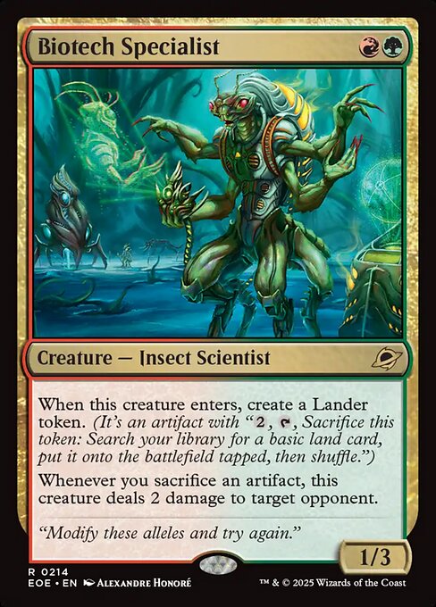 Biotech Specialist highlighted card art