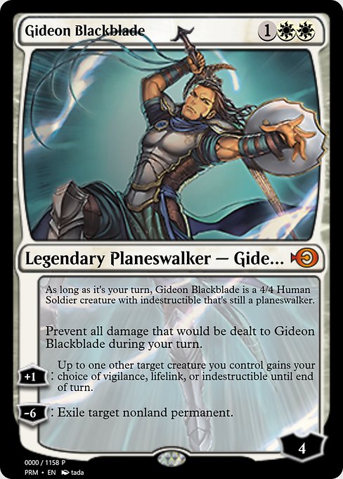 Gideon Blackblade from Magic Online Promos