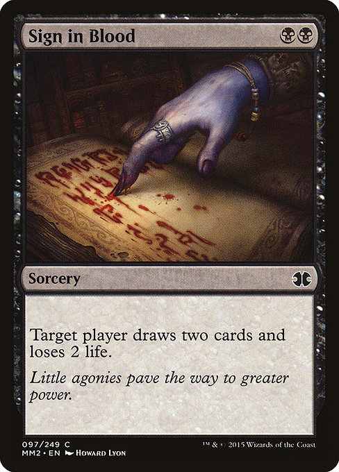 Sign in Blood from Modern Masters 2015