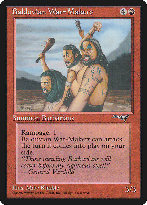 Balduvian War-Makers highlighted card art