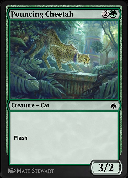 Pouncing Cheetah highlighted card art