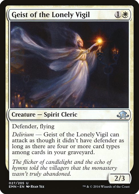 Geist of the Lonely Vigil highlighted card art