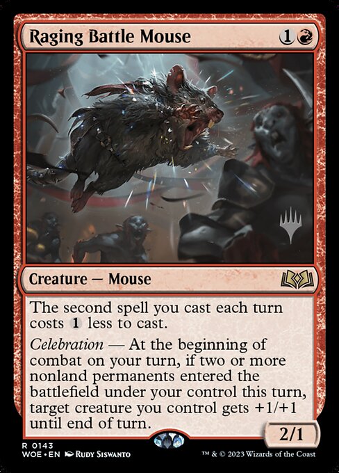 Raging Battle Mouse from Wilds of Eldraine Promos