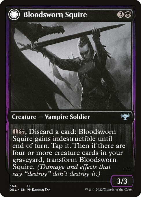 Bloodsworn Squire // Bloodsworn Knight from Innistrad: Double Feature