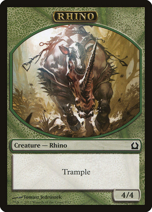 Rhino from Return to Ravnica Tokens