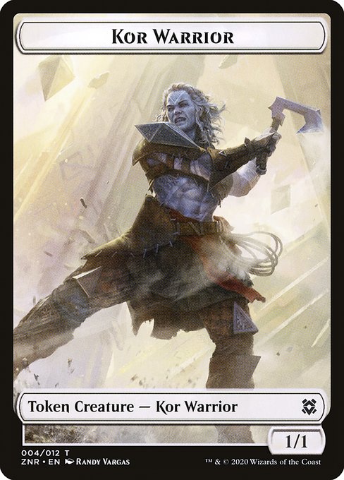 Kor Warrior from Zendikar Rising Tokens