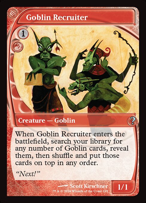 Goblin Recruiter highlighted card art