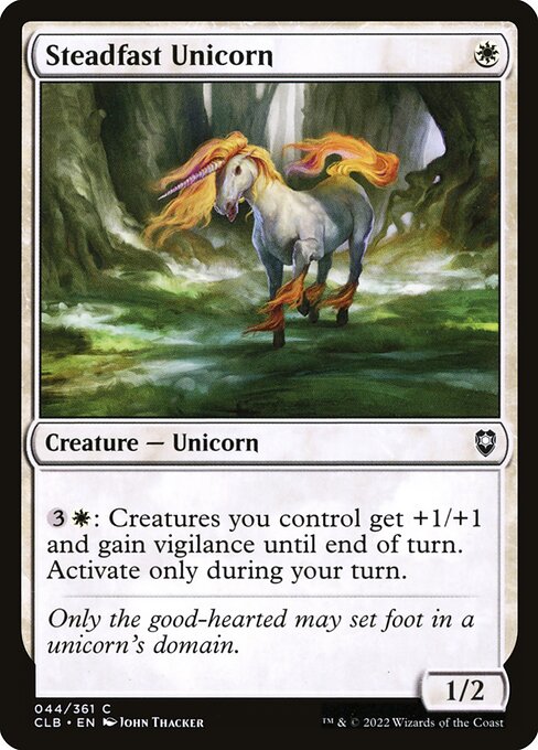 Steadfast Unicorn from Commander Legends: Battle for Baldur's Gate