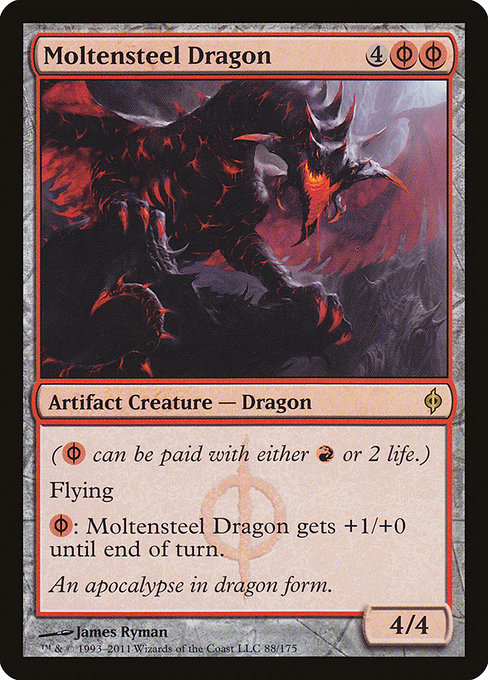 Moltensteel Dragon highlighted card art