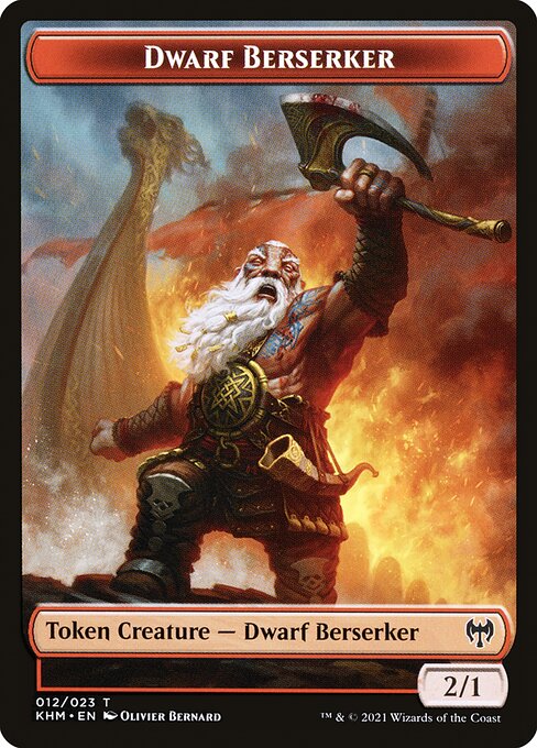 Dwarf Berserker from Kaldheim Tokens