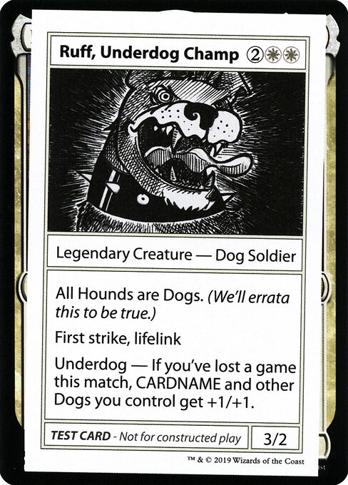 Ruff, Underdog Champ highlighted card art