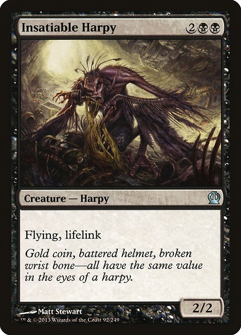 Insatiable Harpy highlighted card art