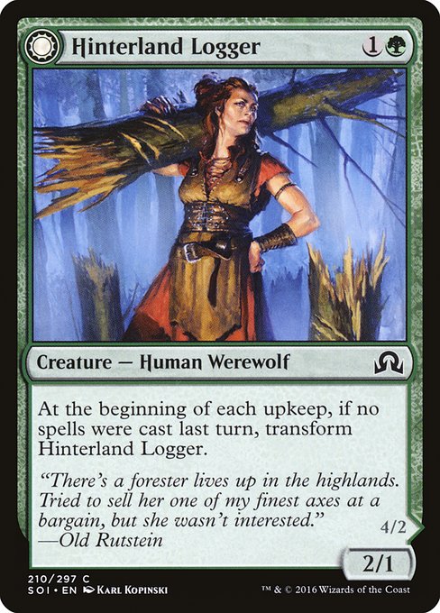 Hinterland Logger // Timber Shredder from Shadows over Innistrad