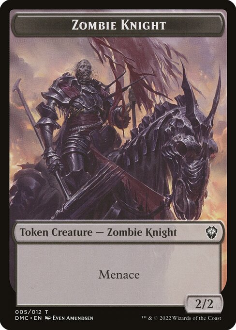 Zombie Knight from Dominaria United Commander Tokens