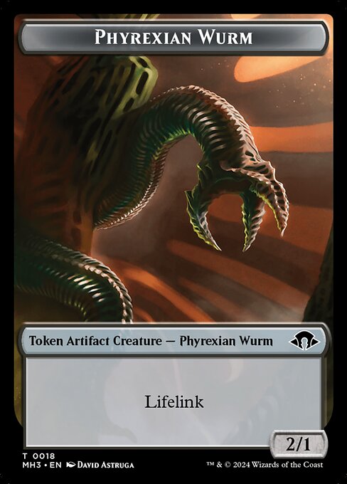 Phyrexian Wurm highlighted card art