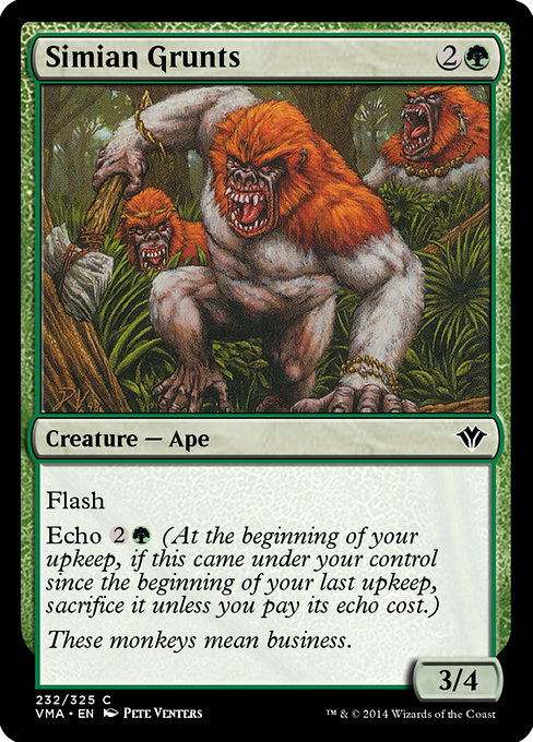 Simian Grunts highlighted card art